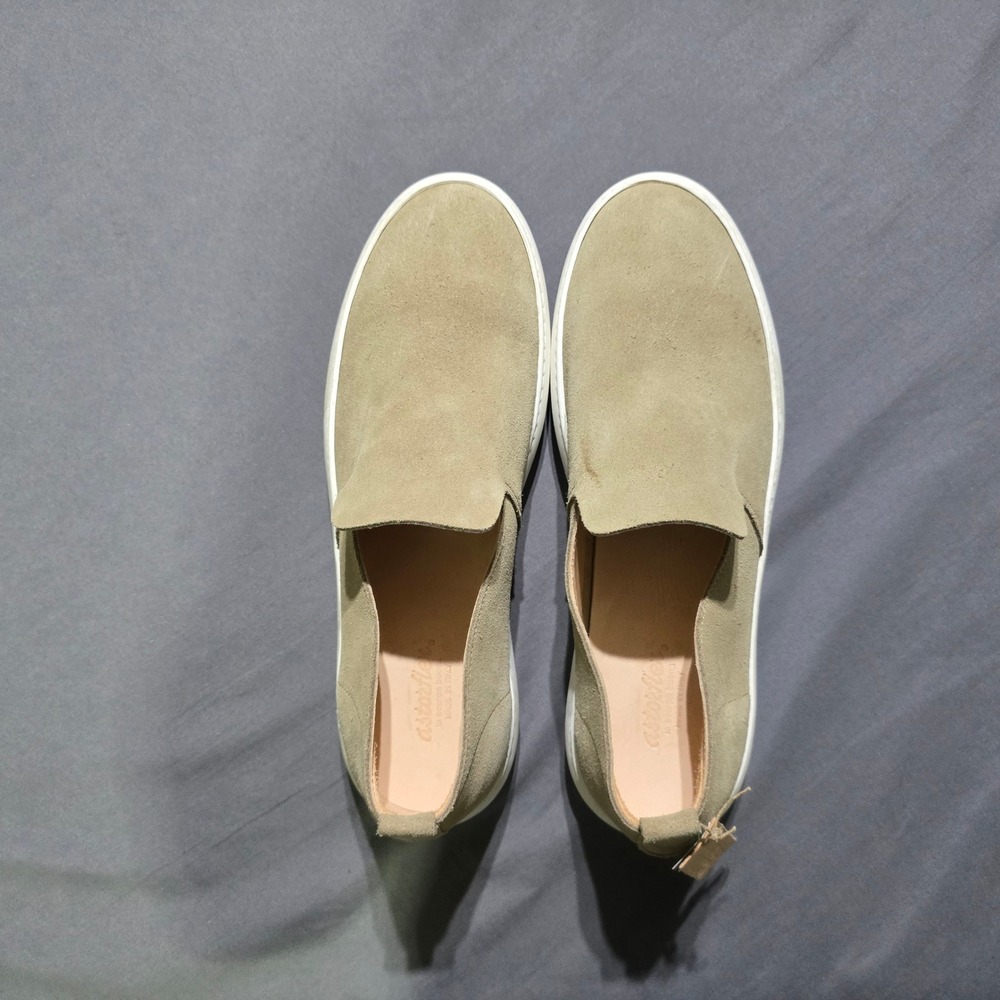 Astorflex Slip On Sneakers Men 45 11.5 Sand Suede Made in Italy Minimalist Shoes
